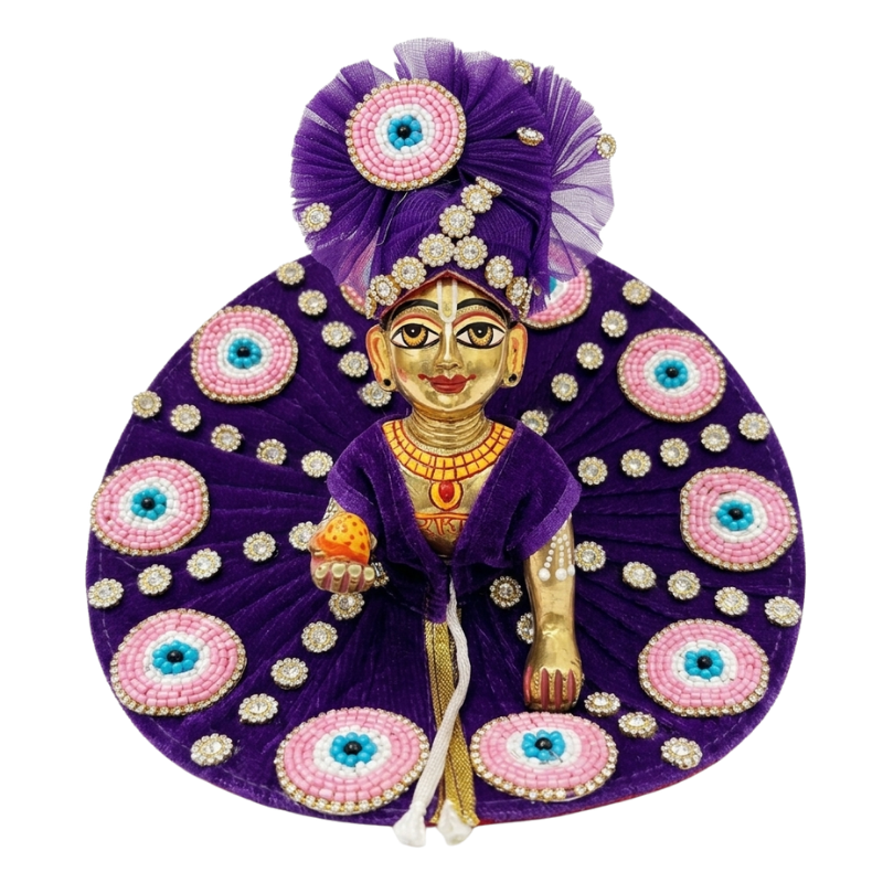 Premium Evil Eye Silk Poshak for Laddu Gopal Ji ( Size - 4 ) - Set of 5 Vibrant Colors