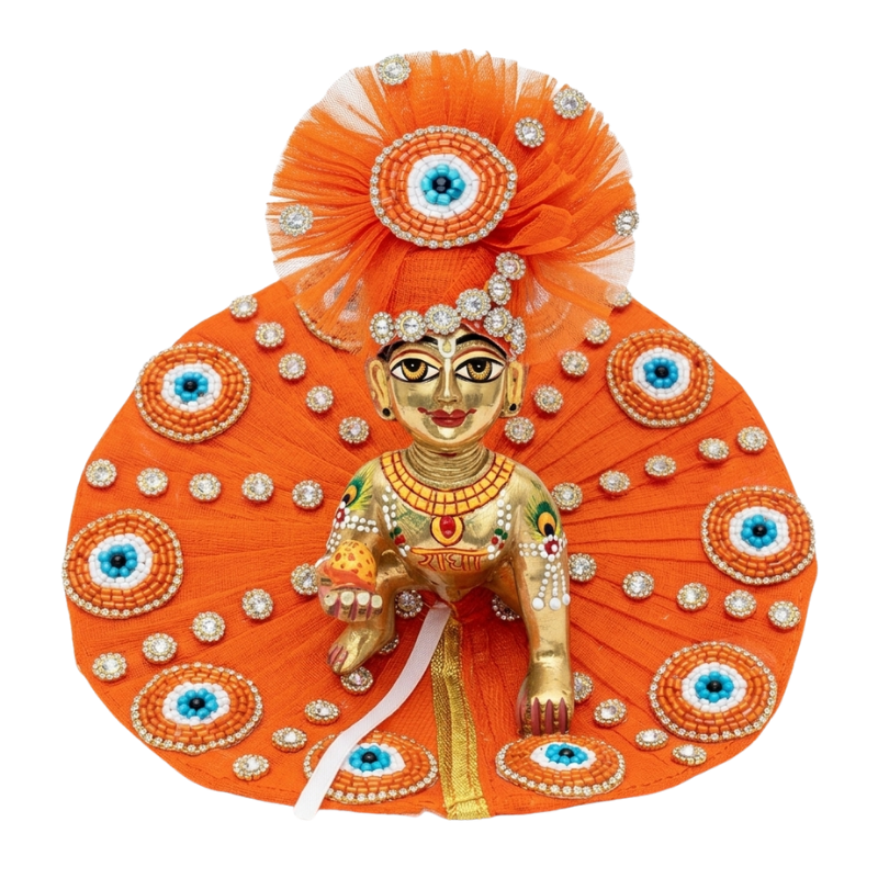 Premium Evil Eye Silk Poshak for Laddu Gopal Ji ( Size - 4 ) - Set of 5 Vibrant Colors
