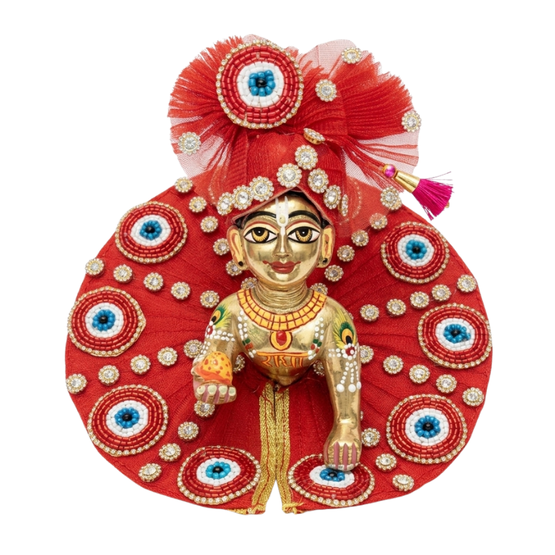 Premium Evil Eye Silk Poshak for Laddu Gopal Ji ( Size - 4 ) - Set of 5 Vibrant Colors