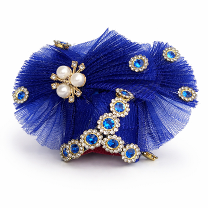 Makdi Moti Hand Work Dress With Matching Mukut For Laddu Gopal ( Size - 4 )