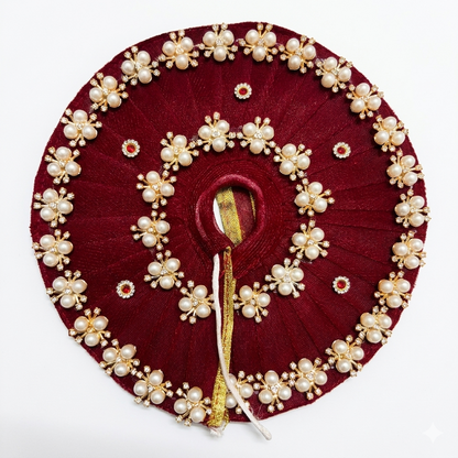 Makdi Moti Hand Work Dress With Matching Mukut For Laddu Gopal ( Size - 4 )