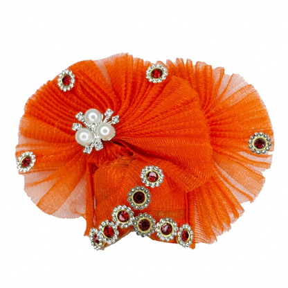 Makdi Moti Hand Work Dress With Matching Mukut For Laddu Gopal ( Size - 4 )