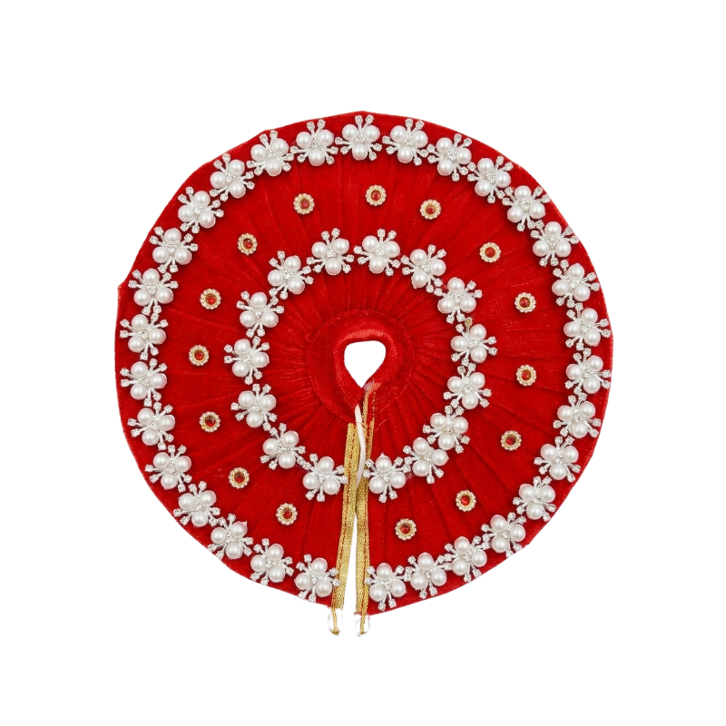 Makdi Moti Hand Work Dress With Matching Mukut For Laddu Gopal ( Size - 4 )